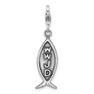 Joia fina da vida marinha do pendente da colar do encanto de 925 peixes de Sterling Silver Lobster Clasp Enameled para presentes das mulheres para ela