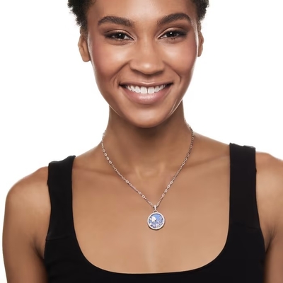 Colar do pendente da CZ da relação do clipe da vida marinha da joia de Hawai em Sterling Silver