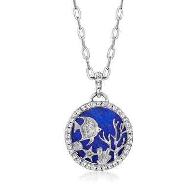 Pendente de vidro da estrela do mar de Murano do italiano no ouro 18kt sobre Sterling