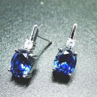 Pedra cúbica Ring Earrings Pure 925 Sterling Silver Fashion Jewelry Set do zircão dos Spinels verdes