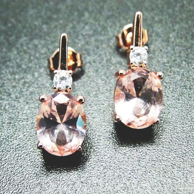 Pedra cúbica Ring Earrings Pure 925 Sterling Silver Fashion Jewelry Set do zircão dos Spinels verdes
