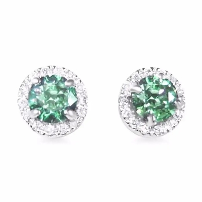 Pedra cúbica Ring Earrings Pure 925 Sterling Silver Fashion Jewelry Set do zircão dos Spinels verdes