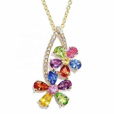 O Baguette de Sterling Silver Rainbow CZ da venda por atacado 925 apedreja a joia do partido de Ring Multicolor Zircon Ring For