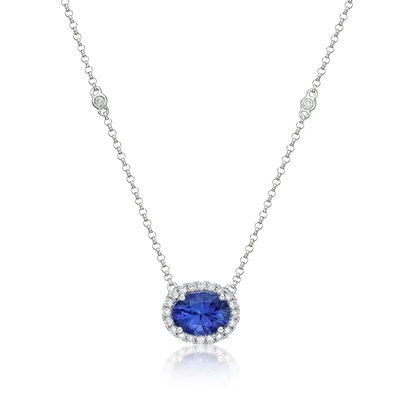 925 Sterling Silver Yellow Gold Plated oval cortaram o bracelete de Tanzanite