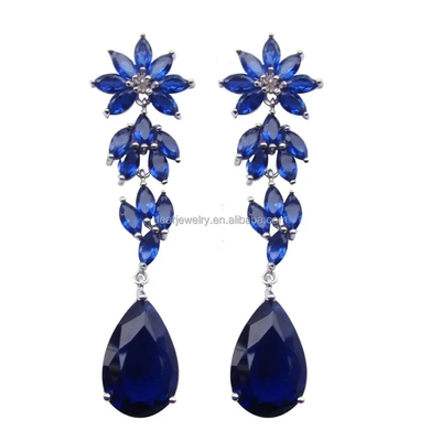 Brincos crescidos do parafuso prisioneiro da simplicidade de Emerald Earrings Dainty Fine Jewelries da joia da fábrica laboratório na moda direto para mulheres