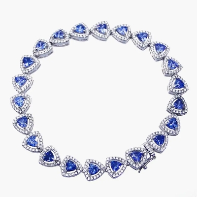 Por atacado pendente oval de Tanzanite do corte de 925 Sterling Silver Rose Gold Plated