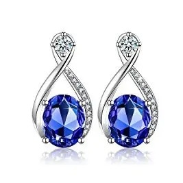 O halo de 925 Sterling Silver Ring Pendant Earring oval dá forma a grupos da joia de Tanzanite