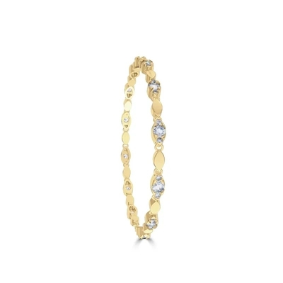 Clássico do bracelete de 925 Sterling Silver Diamond Pear Sapphire para mulheres da menina