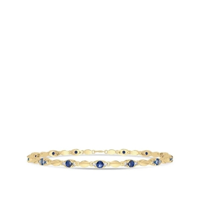 Clássico do bracelete de 925 Sterling Silver Diamond Pear Sapphire para mulheres da menina