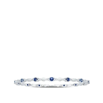 S925 na moda Sterling Silver Natural Jewelry Sapphire CZ Ring Simple Design For Ladies