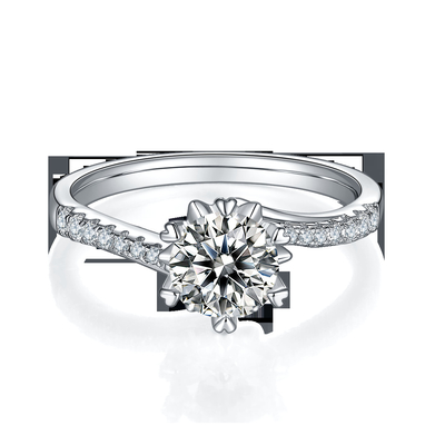 1.30CT as mulheres brancas do acoplamento de Moissanite e de Sapphire Platineve Diamonds Jewelry soam