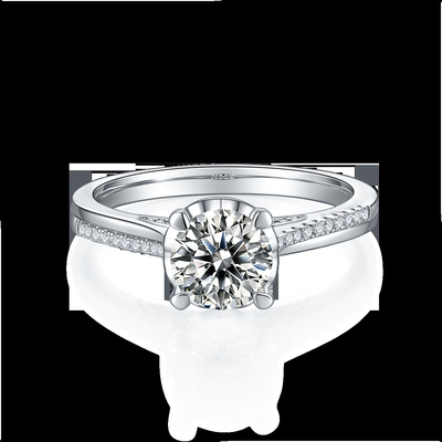 Anéis feitos sob encomenda minimalistas de Diamond Moissanite Engagement Rings Promise para mulheres