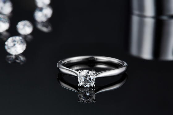 925 aneis de noivado de Sterling Silver Jewelry Diamond Moissanite prometem anéis para mulheres