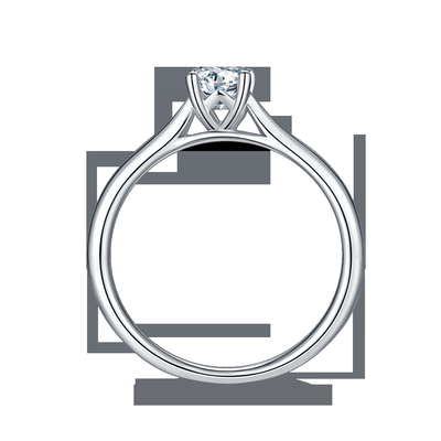 925 aneis de noivado de Sterling Silver Jewelry Diamond Moissanite prometem anéis para mulheres