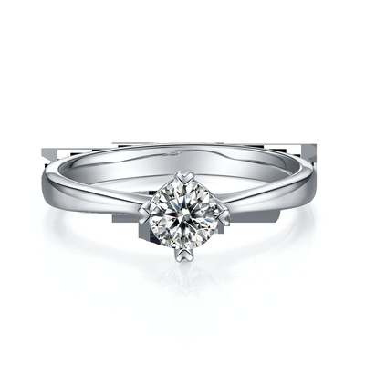 9K com a senhora minimalista Ring da joia de prata de Moissanite do mosaico