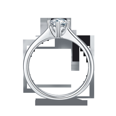 9K com a senhora minimalista Ring da joia de prata de Moissanite do mosaico