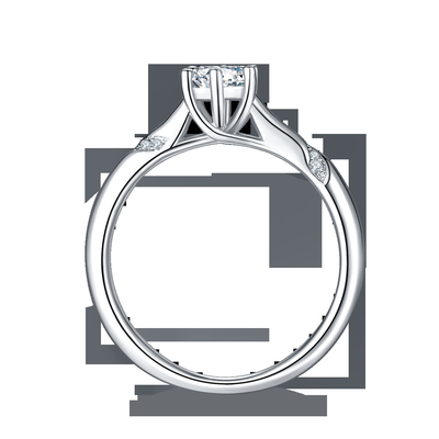 Joia por atacado 925 Sterling Silver Moissanite feito sob encomenda Ring Engagement de Moissanite