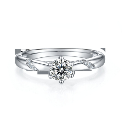 Joia por atacado 925 Sterling Silver Moissanite feito sob encomenda Ring Engagement de Moissanite