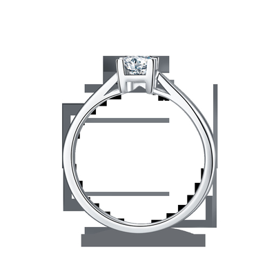 Anéis de ajuste leste-oeste originais de Ring Anniversary CZ do acoplamento de Emerald Cut Moissanite Modern Wedding das mulheres S925