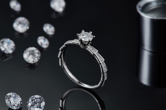 Moissanite branco anel original de Sytle e de Sapphire Platineve Diamonds Jewelry Women