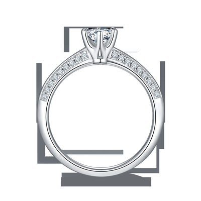 As mulheres brancas do acoplamento de Moissanite e de Sapphire Platineve Diamonds Jewelry soam