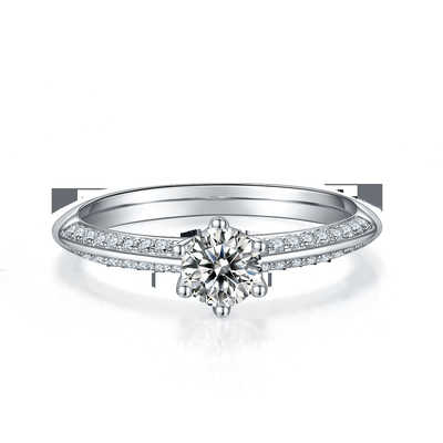 As mulheres brancas do acoplamento de Moissanite e de Sapphire Platineve Diamonds Jewelry soam