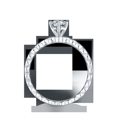 O projeto o acoplamento branco de Moissanite de 1.16CTW Wavilion e de Sapphire Platineve Diamonds Jewelry para mulheres soa