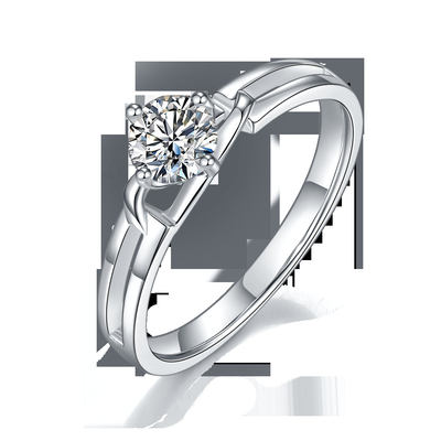 Quadrado branco Moissanite e Sapphire Platineve Diamonds Jewelry Women Ring With Silver 1.94CTW