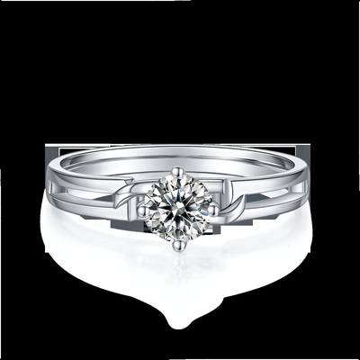 Quadrado branco Moissanite e Sapphire Platineve Diamonds Jewelry Women Ring With Silver 1.94CTW