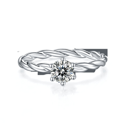 O acoplamento de Moissanite para o ouro branco da aliança de casamento de Ring Set Diamonds And Sapphire das mulheres pavimenta