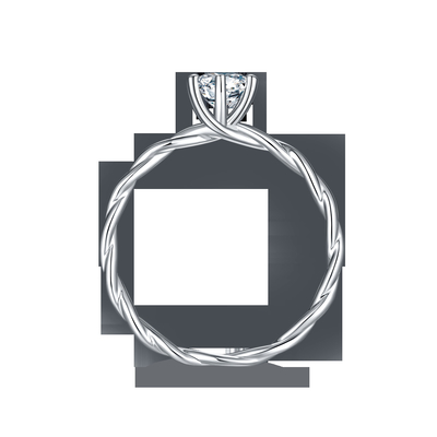 O acoplamento de Moissanite para o ouro branco da aliança de casamento de Ring Set Diamonds And Sapphire das mulheres pavimenta