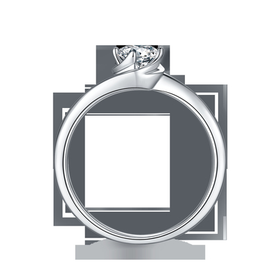 O vintage crescido laboratório de Moissanite do quilate do ouro branco 14 inspirou o acoplamento Diamond Jewelry Ring de Moissanite