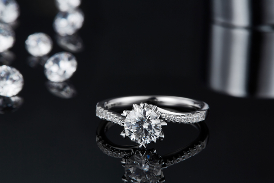 1.30CT as mulheres brancas do acoplamento da joia de Moissanite e de Sapphire Platineve CZ soam