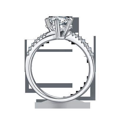 1.30CT as mulheres brancas do acoplamento da joia de Moissanite e de Sapphire Platineve CZ soam
