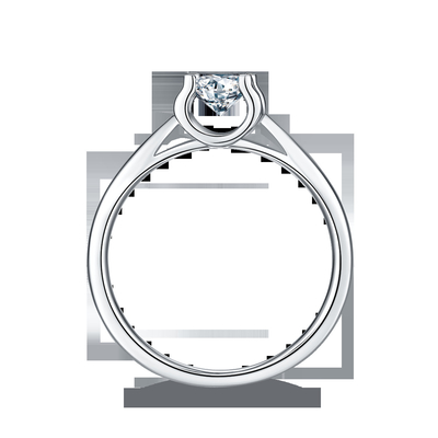 Do anel de prata branco de Moissanite 9K do quadrado joia minimalista do casamento da CZ
