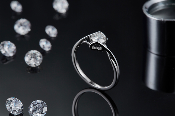 Quilate Moissanite natural Ring Gemstone Wedding Promise Engagement das mulheres 3
