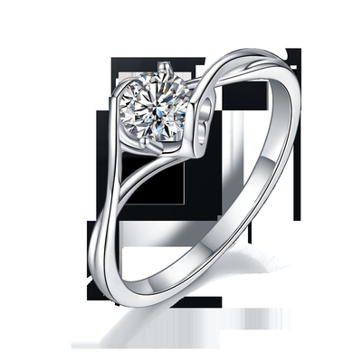 Quilate Moissanite natural Ring Gemstone Wedding Promise Engagement das mulheres 3