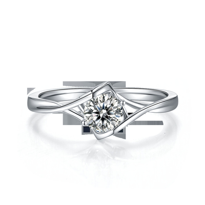Quilate Moissanite natural Ring Gemstone Wedding Promise Engagement das mulheres 3