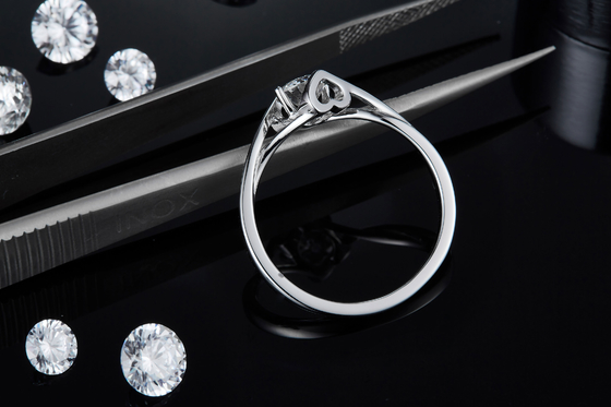 Quilate Moissanite natural Ring Gemstone Wedding Promise Engagement das mulheres 3