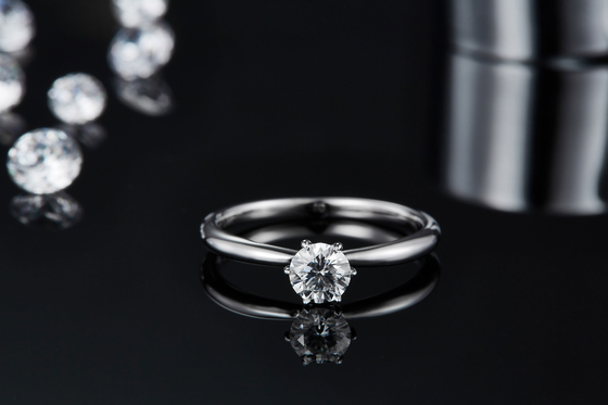 925 Sterling Silver Moissanite Diamond Rings para o acoplamento do casamento