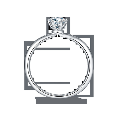 925 Sterling Silver Moissanite Diamond Rings para o acoplamento do casamento