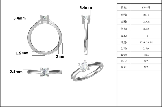 S925 ajuste leste-oeste original Emerald Cut Moissanite Wedding Engagement Ring Modern