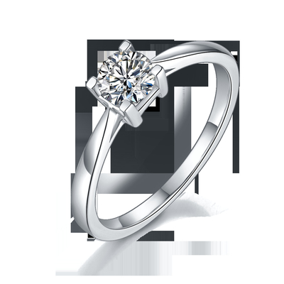 S925 ajuste leste-oeste original Emerald Cut Moissanite Wedding Engagement Ring Modern