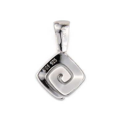 925 com chave de Sterling Silver Greek    Pendente criado de Opal Cocktail do arco-íris das mulheres do pendente da opala da espiral do meandro