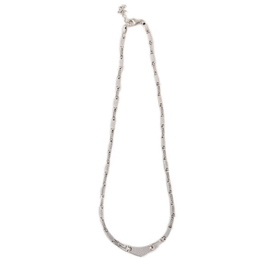 925 com teste padrão original de Sterling Silver Greek projeta a colar redonda do meandro da opala de Bule