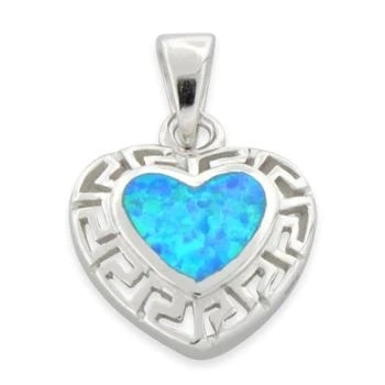 925 com joia fina do pendente da gota do laboratório do teste padrão de Sterling Silver Opal Greek em linha para mulheres