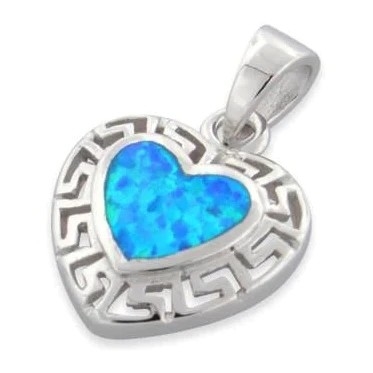 925 com joia fina do pendente da gota do laboratório do teste padrão de Sterling Silver Opal Greek em linha para mulheres