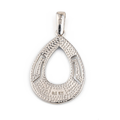 Meandro Opal Pendant With grego azul natural 925 Sterling Silver da menina