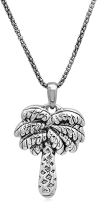 A palmeira do smoking de EZ oscila encanta 925 Sterling Silver Tree Pendant com o zirconita para o pendente