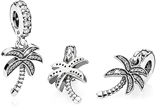A palmeira do smoking de EZ oscila encanta 925 Sterling Silver Tree Pendant com o zirconita para o pendente
